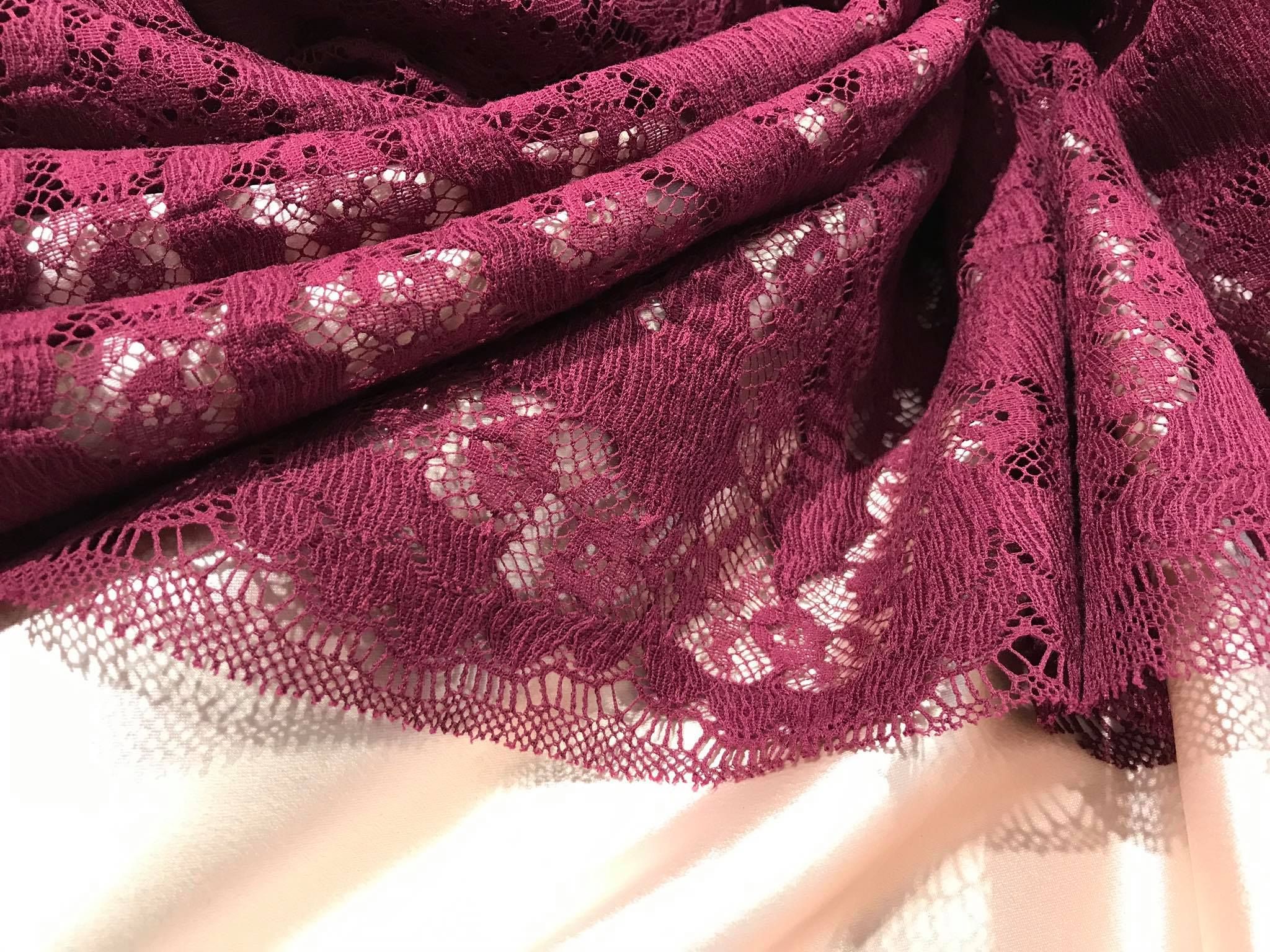 Lace Marsala Pattern fabric