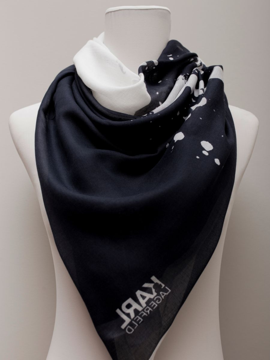 KARL LAGERFELD Cashmere and modal unisex scarf