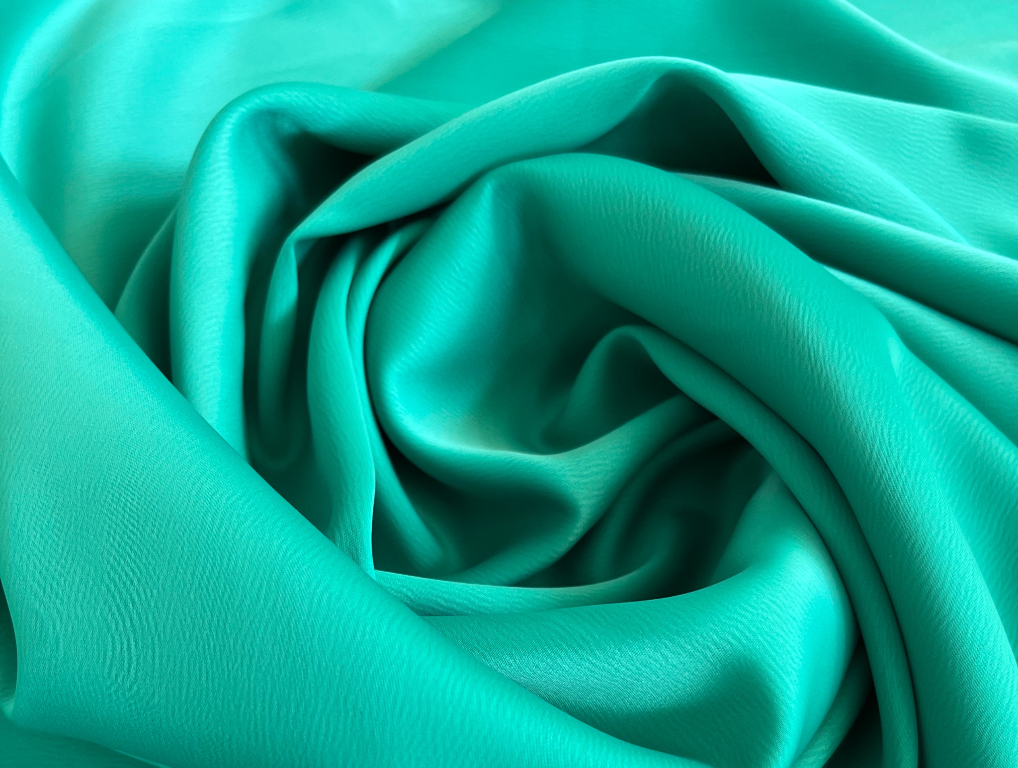 GREEN SATIN FABRIC