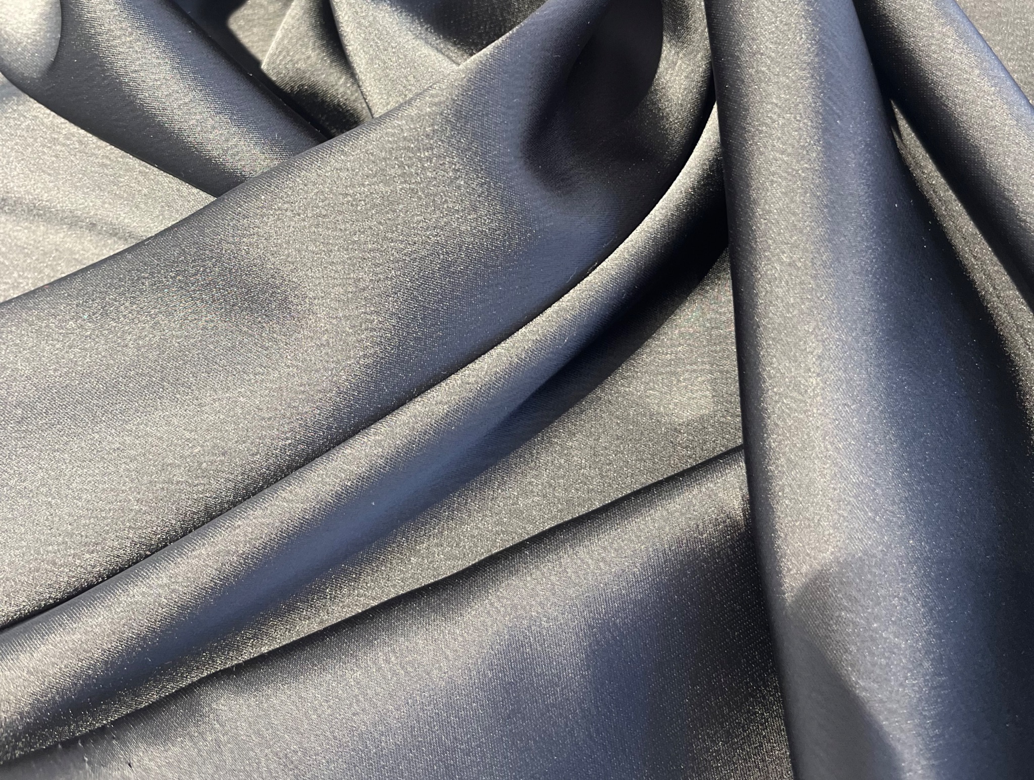 BLACK SATIN FABRIC