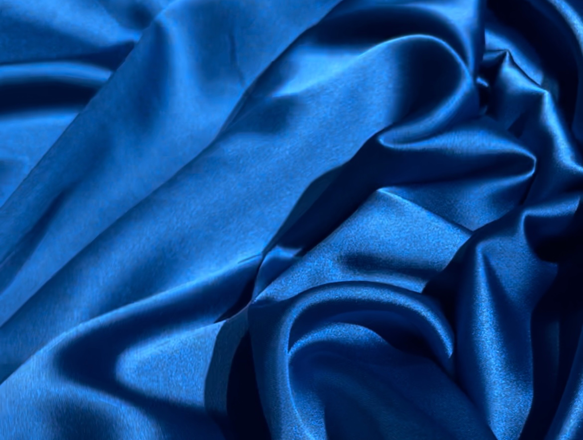 BLUE SOFT SATIN FABRIC