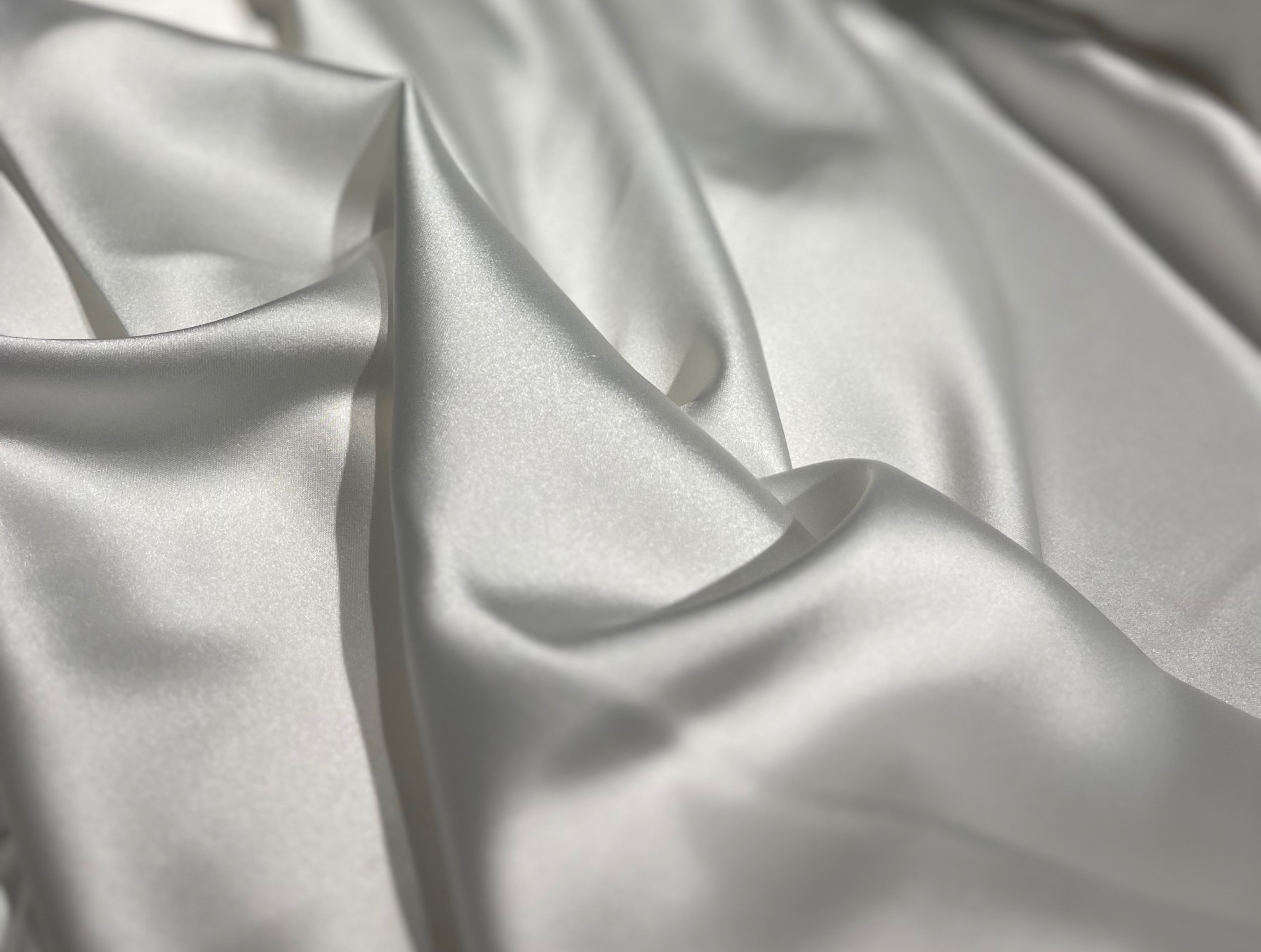 WHITE SOFT SATIN FABRIC