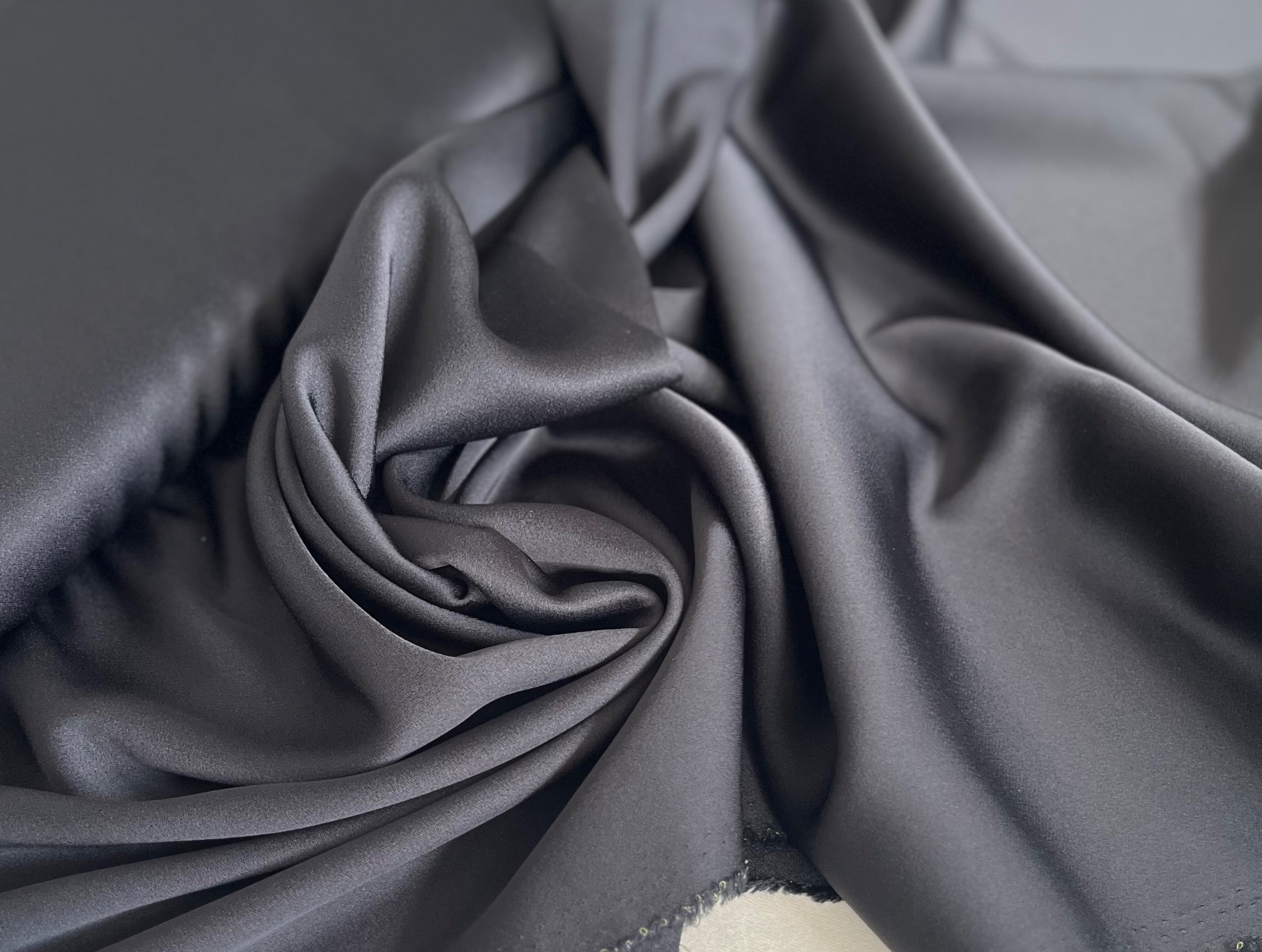 BLACK VISCOSE CREPE CADY FABRIC