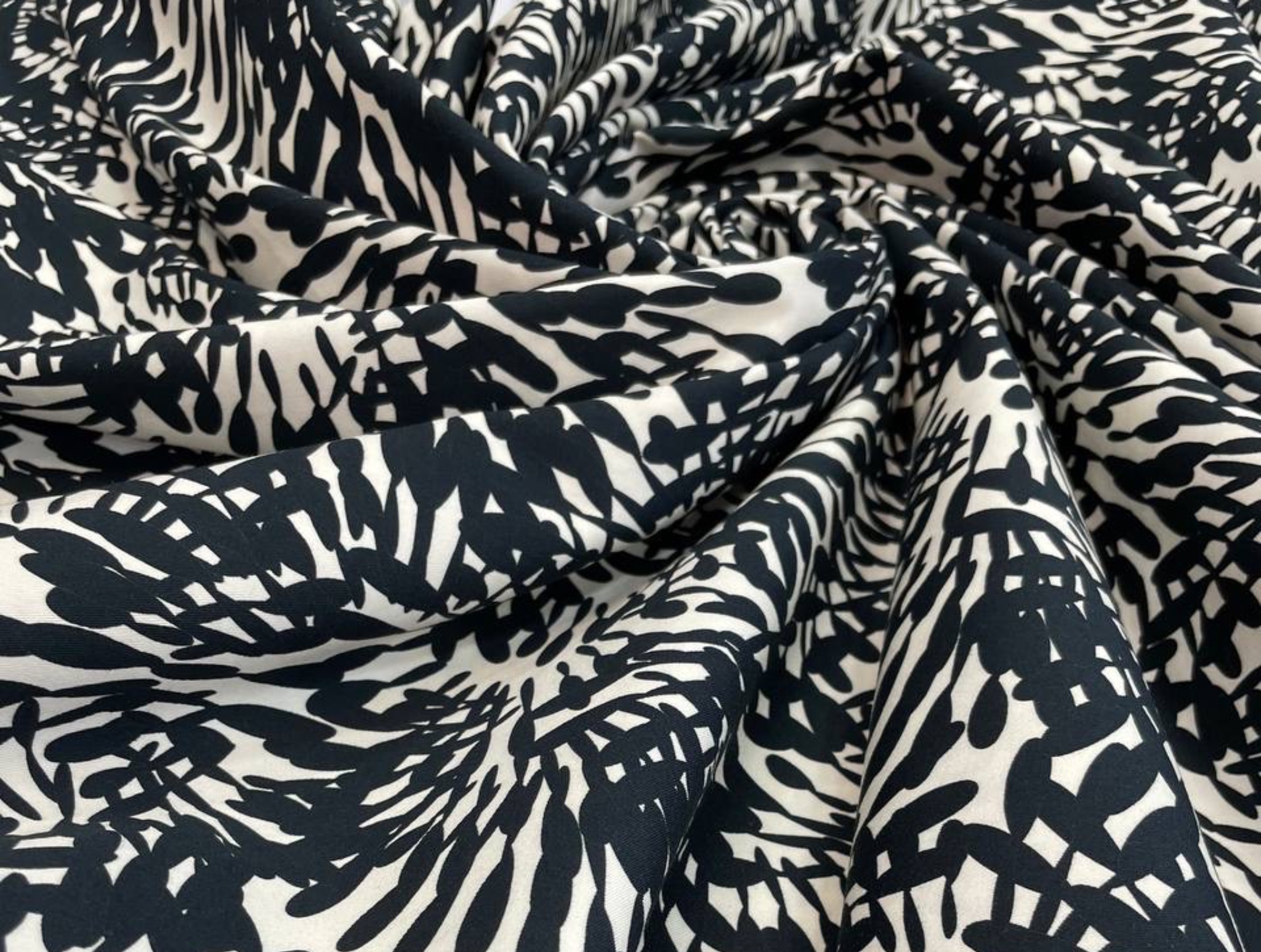 MAX MARA PRINTED ELASTIC COTTON FABRIC