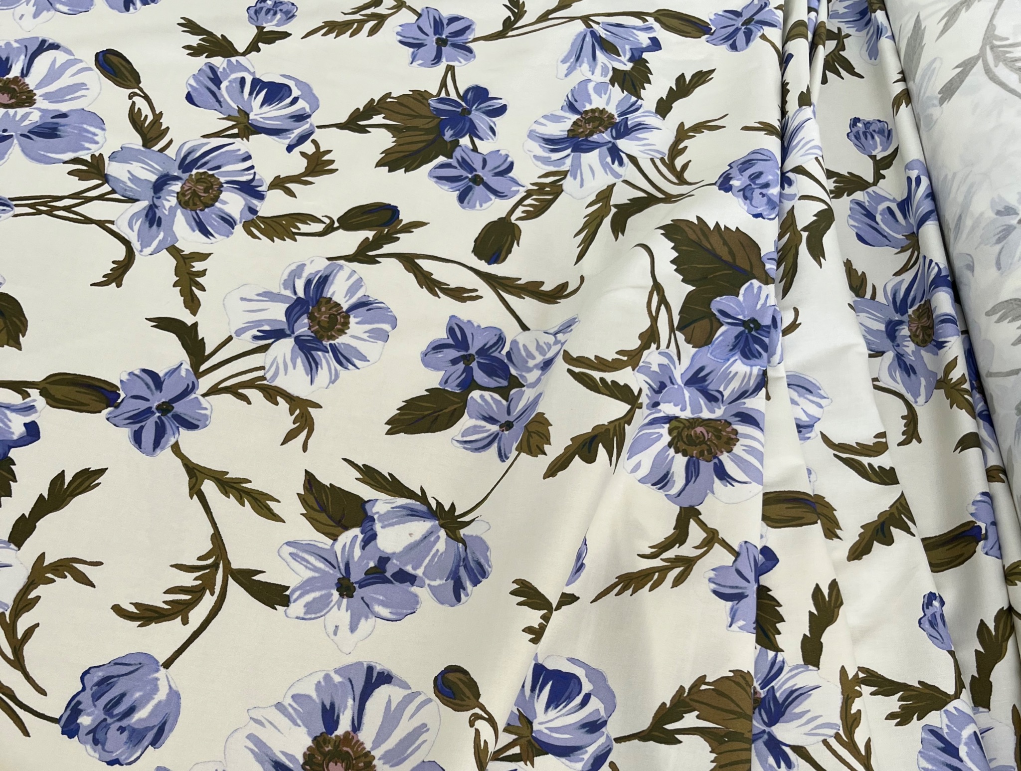 ERDEM PRINTED ELASTIC COTTON FABRIC